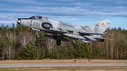 Su22, Suchoi, Su-22, Sukhoi, Polen, Miroslawiec, Fitter Die letzten Suchoi Su-22 in Polen in Aktion auf dem Fliegerhorst Miroslawiec.