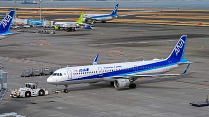 ANA, All Nippon Airways, Airline, Japan, Sonderlackierungen, Pokémon, Star Wars, Boeing 777, Boeing 737, Boeing 767F, 787-9 Airbus A320-200 von ANA am Flughafen Tokio-Haneda