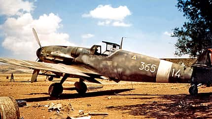 Italienische Bf 109 G-6/Trop der Regia Aeronautica Mitte 1943 auf Sizilien