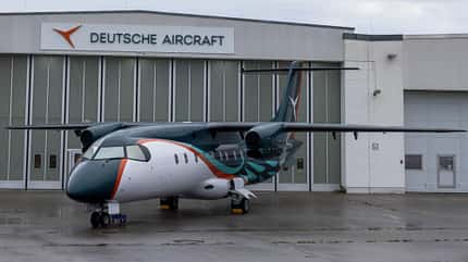 D328eco, Deutsche Aircraft, Do 328, Dornier Erster Prototyp der Deutsche Aircraft D328eco beim Roll-out in Oberpfaffenhofen.