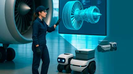 Instandhaltung, ChatGPT, Teilautomatisierung, Roboter, Maintenance, künstliche Intelligenz KI-generiertes Konzeptbild der Roboter-unterstützten Instandhaltung der Zukunft