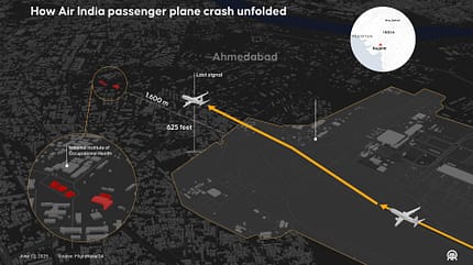 787, Boeing, Dreamliner, Crash, Absturz, Indien, Air India, Ahmedabad Absturz der Air India-Boeing 787 am 12. Juni 2025 in Ahmedabad.
