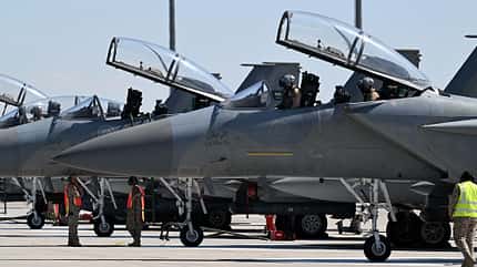 Anatolian Eagle, F-15, Eagle, Saudi-Arabien Piloten im Cockpit F-15SA
