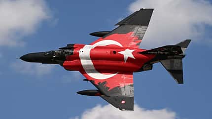 Anatolian Eagle, F-4, Pahntom, Türkei F-4E Phantom Sonderlackierung im Vorbeiflug