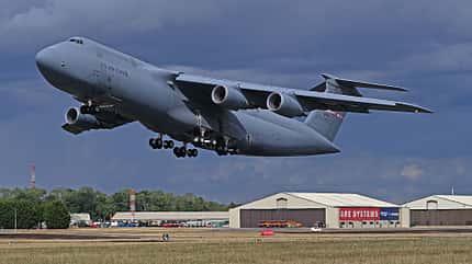 RIAT, Fairford, Lockheed, C-5M, Galaxy Lockheed C-5M Galaxy beim Start in Fairford