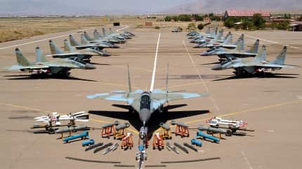 MiG-29, MiG29, Iran, IRIAF, MiG, Mikojan MiG-29 der iranischen Luftwaffe in Aktion. Fliegen sie immer noch?