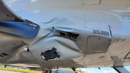 HU-25, CH-53K Detail Schaden an HU-25 Guardian
