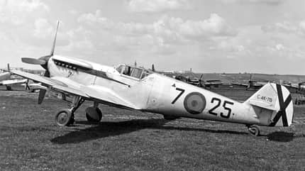 Messerschmitt Bf 109, Avia S99, Bf 109 G, Avia C.10, Avia C.110, Avia S.199, Avia C.210, S.199/C.10, Hispano Aviación, HA-1.109-K1L Tripala, HA-1.109-K1L, C.4-122, HA-1.112 K1L, Rolls-Royce Merlin, Buchón, HA-1.112 M1L Eine von Hispano Aviación gebaute HA-1.112 K1L (militärisch C.4) mit Merlin-Motor