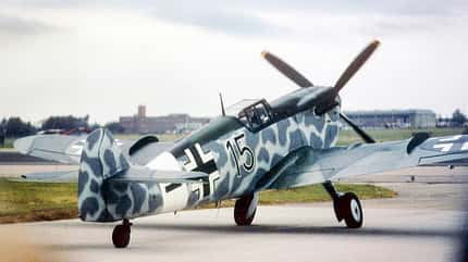 Messerschmitt Bf 109, Avia S99, Bf 109 G, Avia C.10, Avia C.110, Avia S.199, Avia C.210, S.199/C.10, Hispano Aviación, HA-1.109-K1L Tripala, HA-1.109-K1L, C.4-122, HA-1.112 K1L, Rolls-Royce Merlin, Buchón, HA-1.112 M1L Die für den Film „Memphis Belle“ auf eine Bf 109 G getrimmte HA-1.112 M1L von Hans Dittes