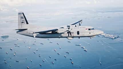 Fokker 50 Maritime Patrol Aircraft (MPA) der Singapore Air Force im Flug