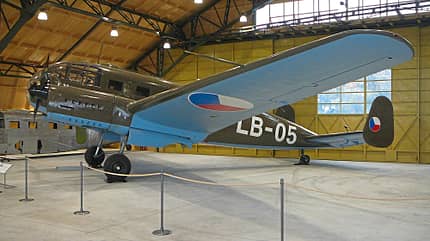 Aero-Museum, Flugzeugfabrik, Museum, Sammlung, Luftfahrtmuseum Kbely, Prag, Tschechien, Suchoi Su-22M-4, Außenstelle Prager Luftfahrtmuseum, Aero 45, L-39, Aero L-39, A-18, Siebel Si 204, Aero C-3A LB-05 Tschechische Lizenzversion der Siebel Si 204 in der Version Aero C-3A LB-05 im Aero-Fabrikmuseum in Prag