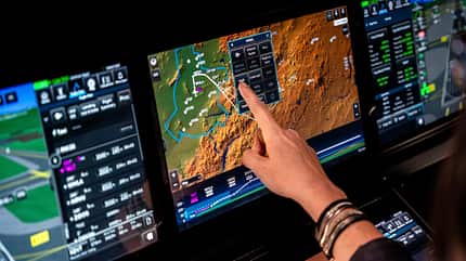 Honeywell Anthem Cockpit-Touchscreen mit Kartensteuerung