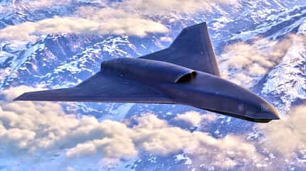 Lockheed Martin, Vectis, Skunk Works, CCA Lockheed Martin Vectis im Flug Computergrafik