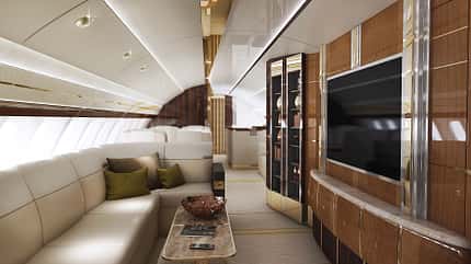 Innenraumgestaltung der Boeing 747-8. Innenraumgestaltung der Boeing 747-8.