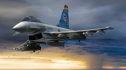 Eurofighter, Tranche 5 Eurofighter im Flug (Computerbild)