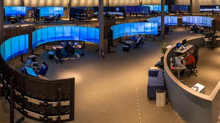 Avionor, Norwegische Flugsicherungsdienst, Tower, Remote Tower, RTC, Multi-Airport Remote Tower Operation, Indra Überblick über das RTC-Center in Bodo