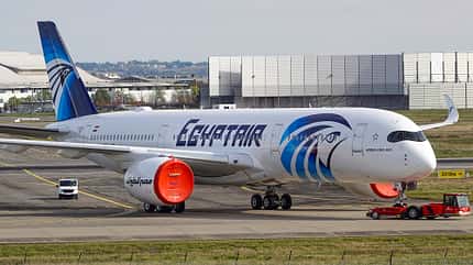 Airbus A350, Egypt Air, F-WZGZ, A350-900, Egyptair, A350-941, MSN 767, SU-GGE Die erste A350 für Egypt Air mit dem Testkennzeichen F-WZGZ am 31. Oktober in Toulouse
