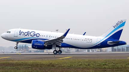 Airbus A320neo von IndiGo bei der Landung