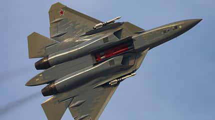 Su-57, Suchoi, Dubai Airshow Suchoi Su-57 auf der Dubai Airshow