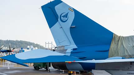AVIC FTC-2000, die letzte Evolutionsstufe der MiG-21 aus China, 2024 in Zhuhai.