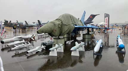 AVIC FTC-2000, die letzte Evolutionsstufe der MiG-21 aus China, 2024 in Zhuhai.