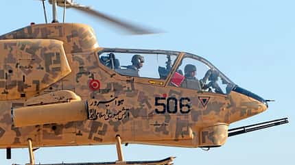 Eine iranische Bell AH-1J Cobra AH-1J deCobra-Trainingszentrum Vatan-Poor