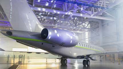 Global 8000, Global8000, Bombardier, Businessjet Erste Bombardier Global 8000 bei der Auslieferung.