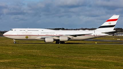 SU-EGY, Ägypten, Boeing 747, Jumbo, Lufthansa Technik Die von Lufthansa verstoßene 747-8I als VIP-Jet für Ägypten.