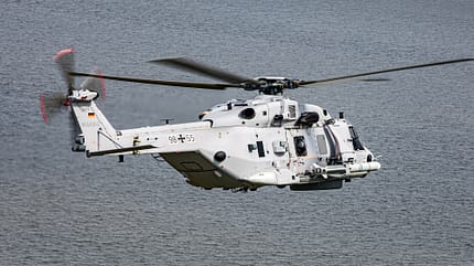 Airbus Helicopters, NH90, Marine, Sea Tiger NH90 Sea Tiger im Flug mit Bewaffnung