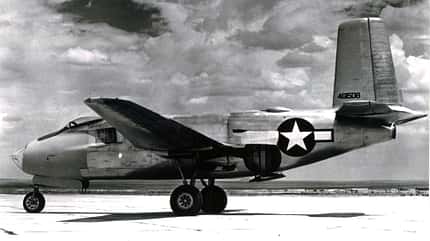 Douglas, XB-43, skurrile Flugzeuge Seitenansicht der Douglas XB-43