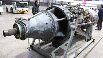 Turboprop-Motor NK-12 an der Antonow An-22 "Antei".