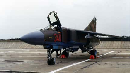 MiG-23 auf der Vorstartlinie