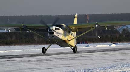 "Baikal-Flugzeug" LMS-901 startet erstmals mit russischem Motor.