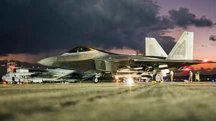 Flugzeuge der US Air Force beim Kampfeinsatz gegen Venezuela (Operation Absolute Resolve). 