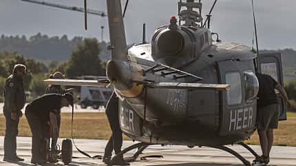 Ehemalige Heeresflieger Bell UH-1D mit dem Kennzeichen D-HYUH