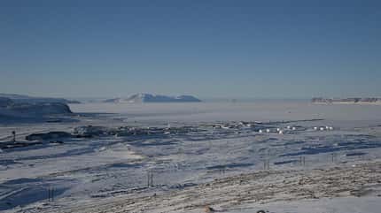 Die Pituffik Base der US Space Force in Grönland.
