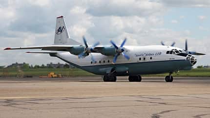 Antonow An-12 UR-CBF von Aerovis (Ukraine).