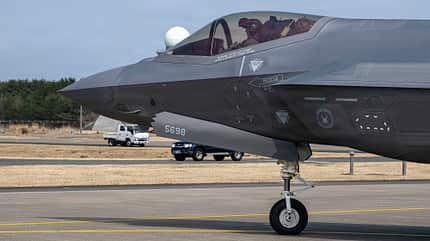 F35A Lightning IIs arrive at Misawa Air Base