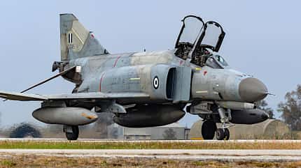 F-4E Phantom beim Rollen mit offenen Cockpits