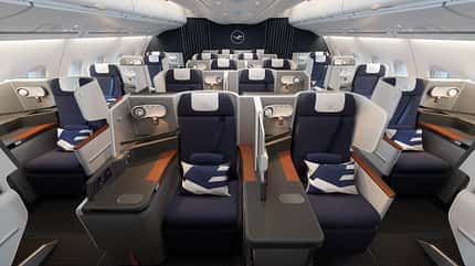 Erste A380 von Lufthansa mit neuer Business Class.