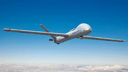 Rendering der Hermes 900 Militärdrohne von Elbit Systems