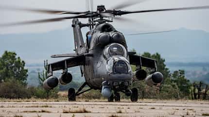 Bulgarien, Serbien, Mi-35M, Mi-35, H145M, MiG-29 Mi-35M aus Serbien, bulgarische MiG-29 und andere Fluggeräte bei der Übung Thracian Blade 2026 in Bulgarien.