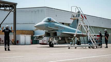 Eurofighter, Tranche 4, Luftwaffe, Manching Eurofighter Tranche 4 beim Erstflug in Manching.