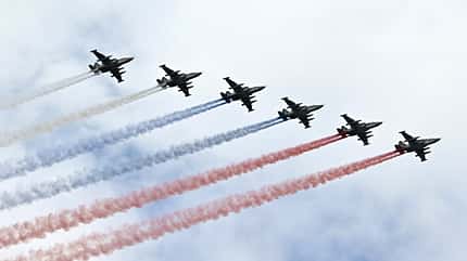 Marine Parade, Juli 2022, Air Show, Russland, Tu-142, Seeaufklärer Air Show beim Tag der Marine, 2022
