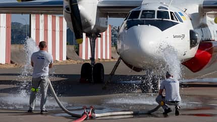 An-32P, Xena, An-32, Antonow, Antonov, Dalaman, Türkei, Ukraine, Löschflugzeug, Firekiller, Löschbomber Löschflugzeug Antonow An-32P von Xena (Ukraine) beim Einsatz in der Türkei.