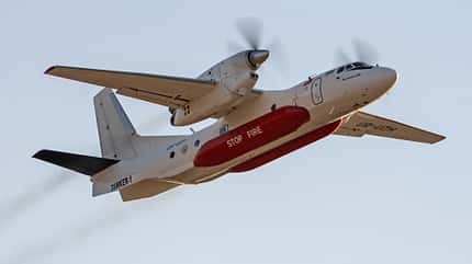 An-32P, Xena, An-32, Antonow, Antonov, Dalaman, Türkei, Ukraine, Löschflugzeug, Firekiller, Löschbomber Löschflugzeug Antonow An-32P von Xena (Ukraine) beim Einsatz in der Türkei.