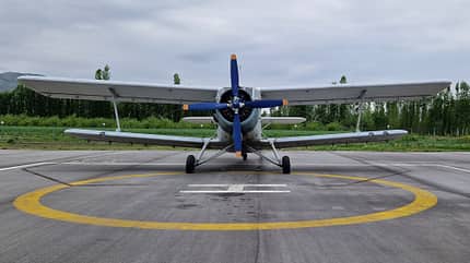 Antonov An-2, An-2P, Humo Air, UK32425, Fergana, So’x, Soch, Usbekistan, Kirgistan, Exklave, Sonderflug, Charterflug Antonov An-2P der Humo Air beim Sonderflug zwischen Fergana und der usbekischen Exklave So’x
