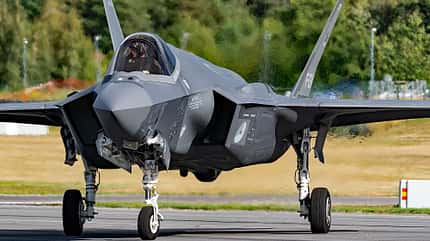 Rollende F-35A Niederlande von vorne
