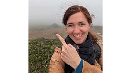 Ulrike Ebner, EarthCARE, ESA, Vandenberg, Space Launch Complex 4, Falcon 9, SpaceX, Raketenstart Ulrike Ebner, Redakteurin Raumfahrt und Technik, am Space Launch Complex 4 in Vandenberg