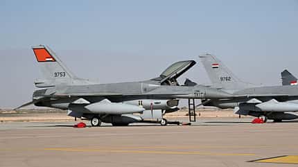 Ägypten, El Alamein, Egypt International Airshow, F-16 Lockheed Martin F-16 der ägyptischen Luftwaffe